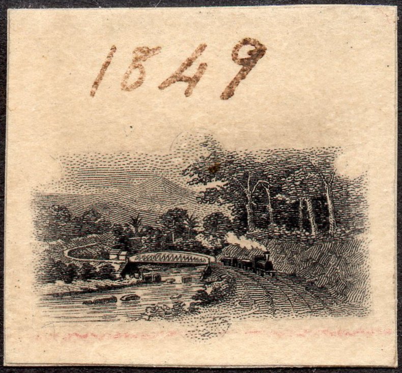 Belgian Congo Belge 50c Mols train on bridge